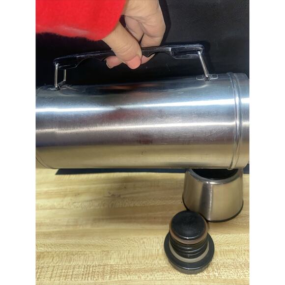 Greatland Stainless Steel Vintage Vacuum Bottle Handle Camping Coffee Taiwan - Picture 8 of 9